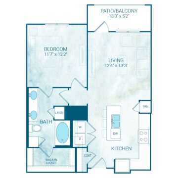 Apartment 1304 floor plan