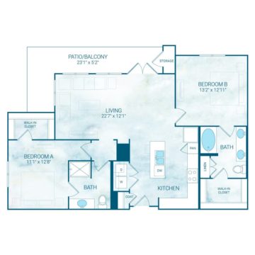 Apartment 4102 floor plan