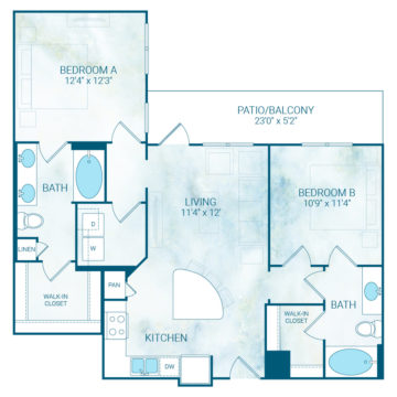 Apartment 1330 floor plan