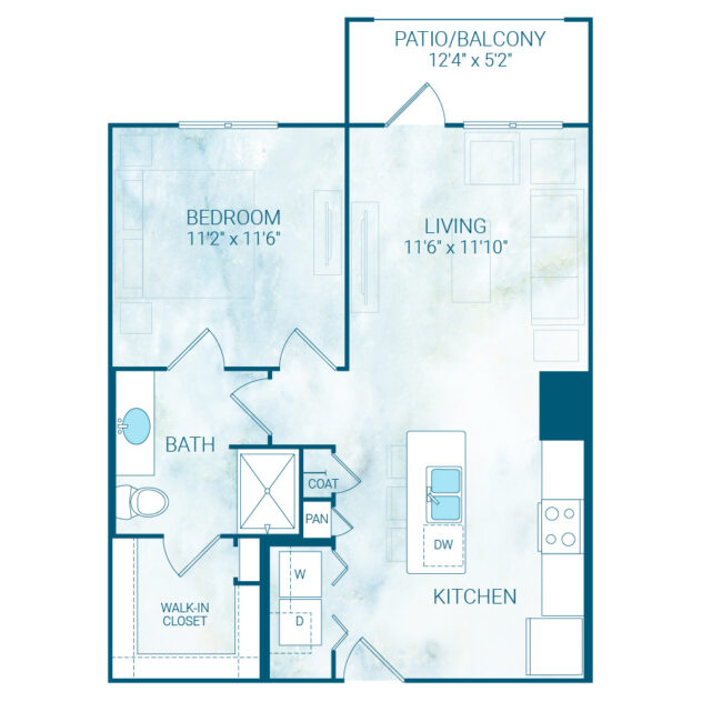 Rendering of the A7S floor plan